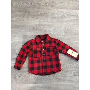 NWT Copper size 3T red & black fleece jacket